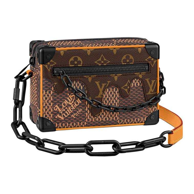 LOUIS VUITTON X Nigo Collaboration SOFT TRUNK Cow Leather Crossbody Bags Mini Men's Brown
