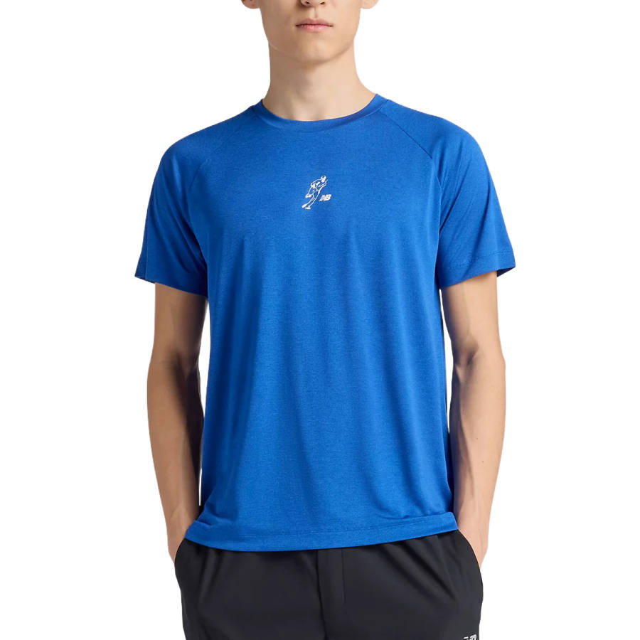 New Balance New Balance T Shirts Men's Royal Team Crew Neck Moderate