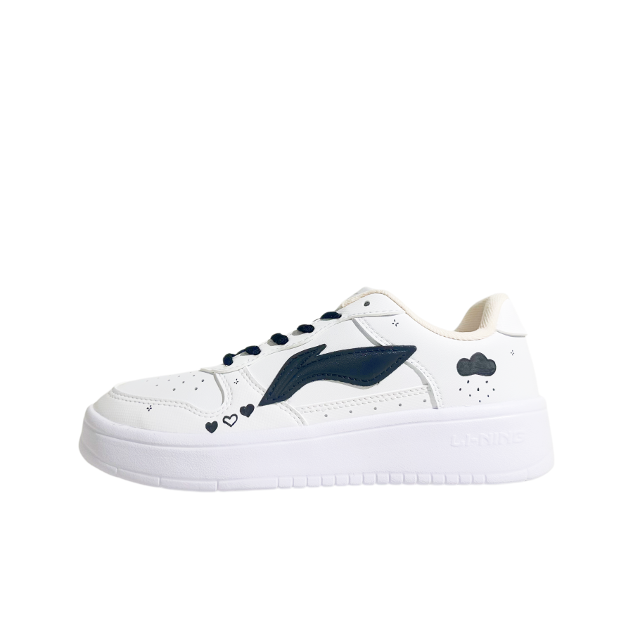 Li-Ning Li Ning Skateboard Shoes Unisex Low Top White, Black