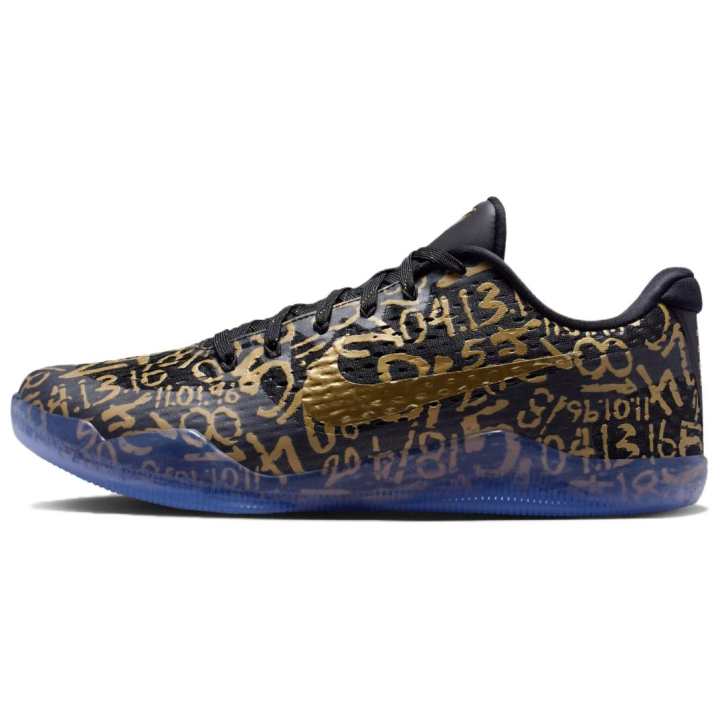 Nike Nike Kobe 11 Grip Low top Basketball Shoes Men's Black Gold