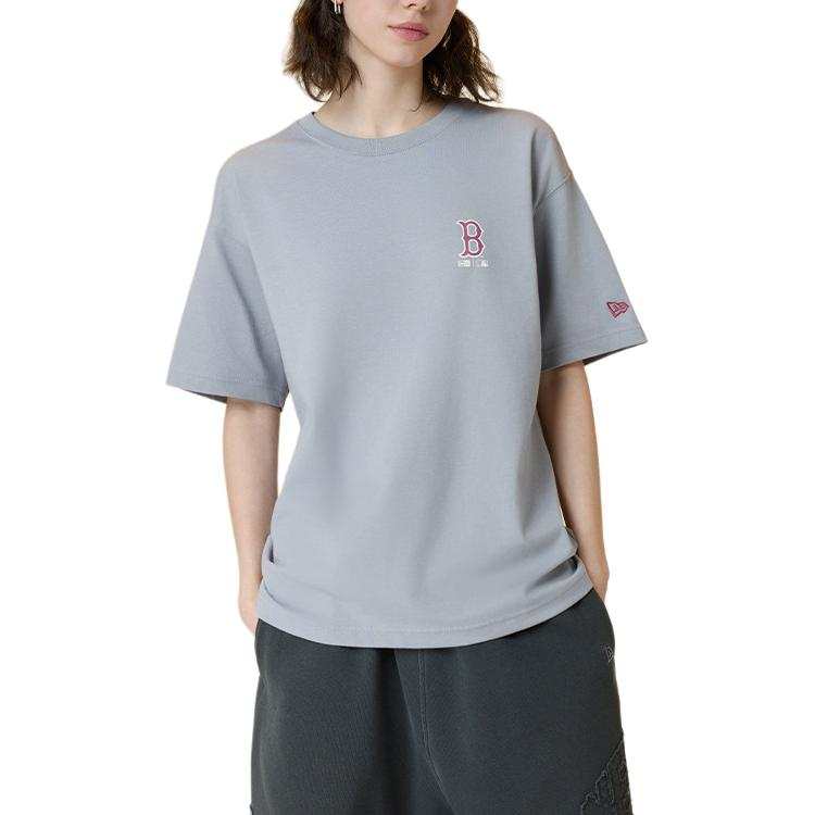 New Era T Shirts Unisex Light Gray Crew Neck Moderate Other