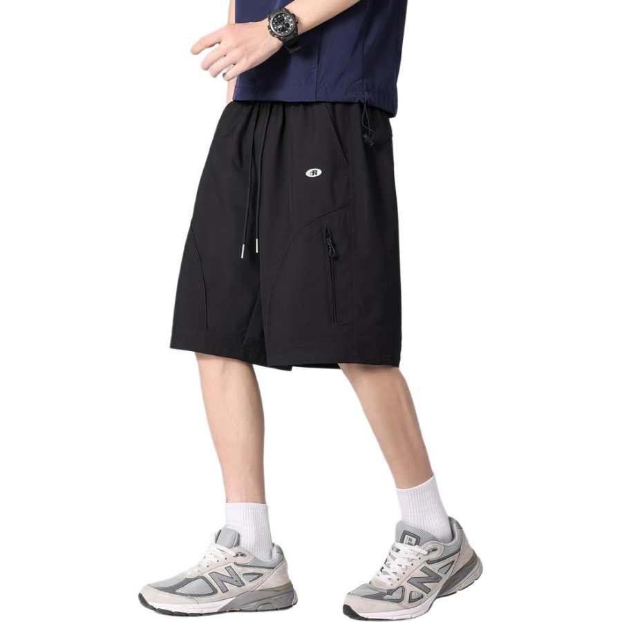 Tonlion Casual Shorts Men's Black Moderate