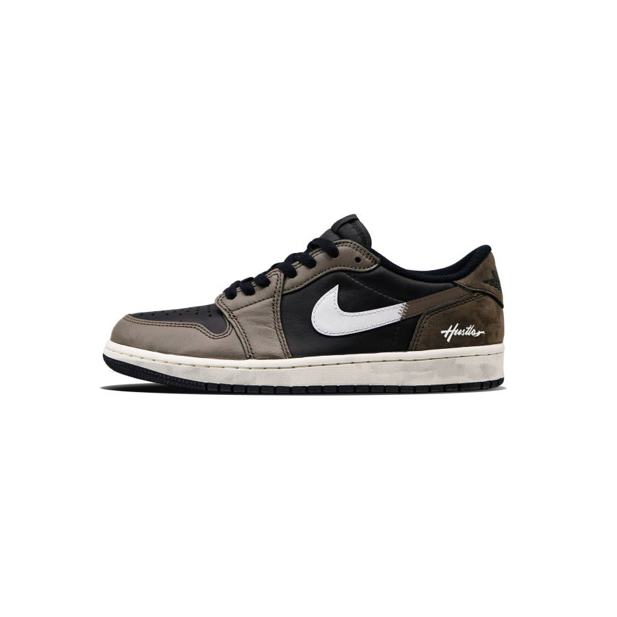 Jordan Jordan Air Jordan 1 Taupe Abrasion Resistant Low top Kids' Skateboarding Shoes Olive Green Teenagers