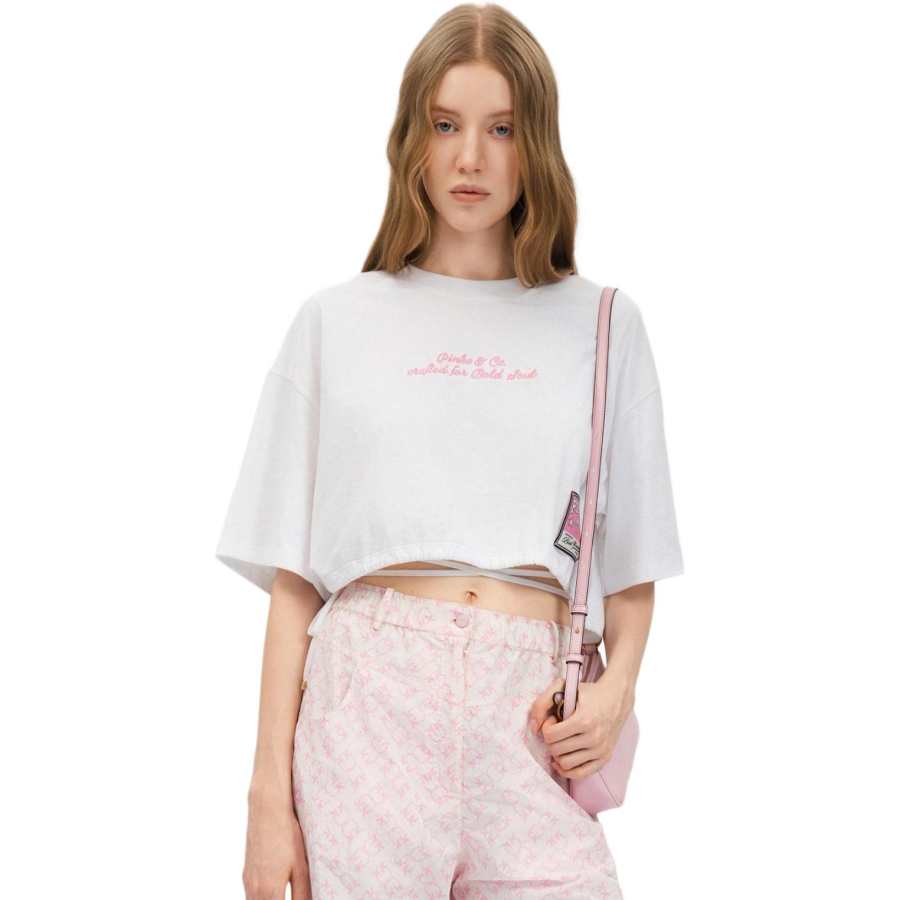 PINKO Drop Shoulder Sleeve T Shirt Women's