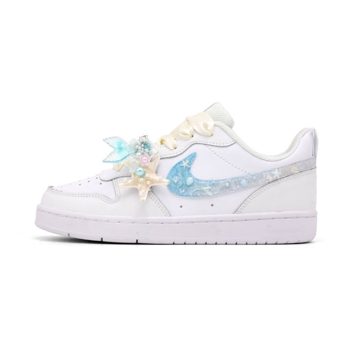 Nike Nike Court Borough Maris Sal Star Diamond Leather Low top Skateboard Shoes Unisex Blue