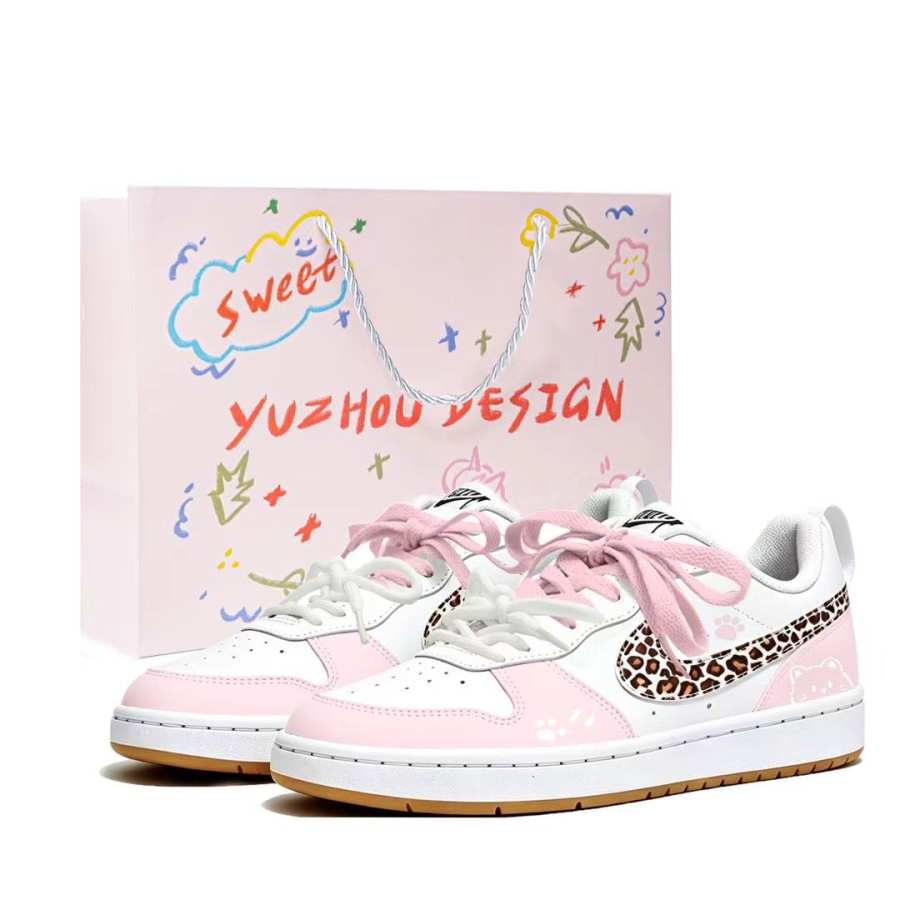Nike Nike Court Borough Synthetic Leather Slip Resistant, Abrasion Resistant, Breathable Low top Casual Skate Shoes Women's