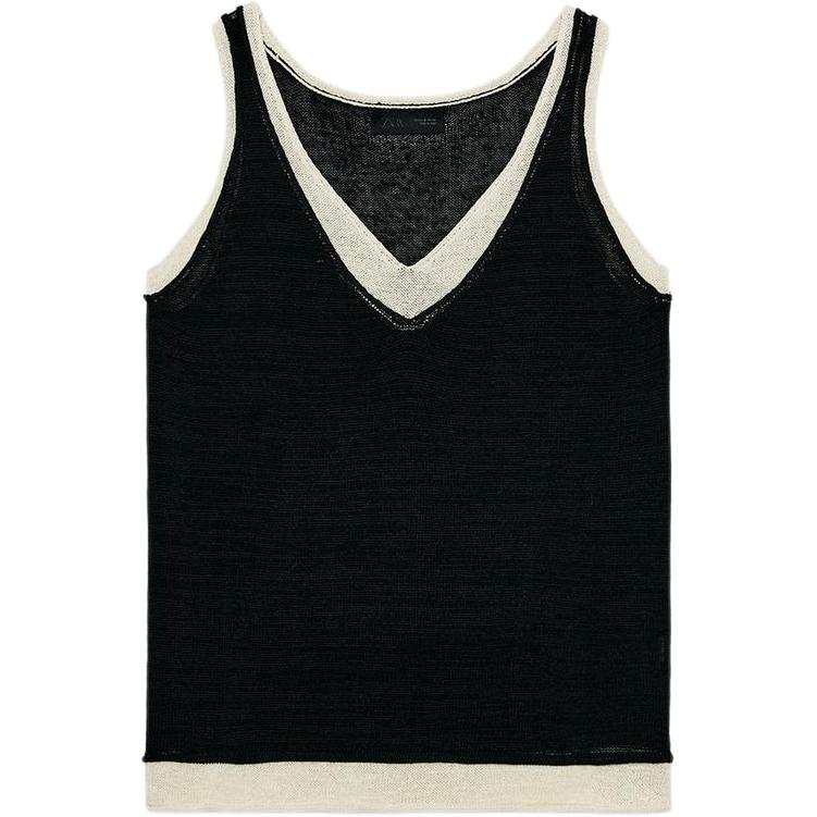 ZARA Tank Tops Women's Black V Neck Other