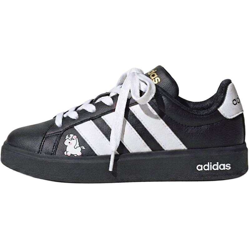 Adidas Adidas Street Talk Cute Pony Low top Kids' Skateboarding Shoes Black White Teenagers