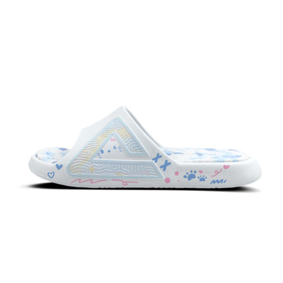 PEAK PEAK Statistic Sandals EVA Slide Slippers Unisex White Pink