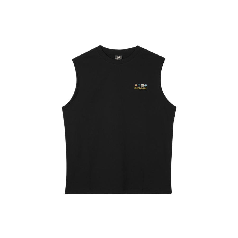 New Balance New Balance Tank Tops Men's Black Crew Neck Moderate Straight Fit
