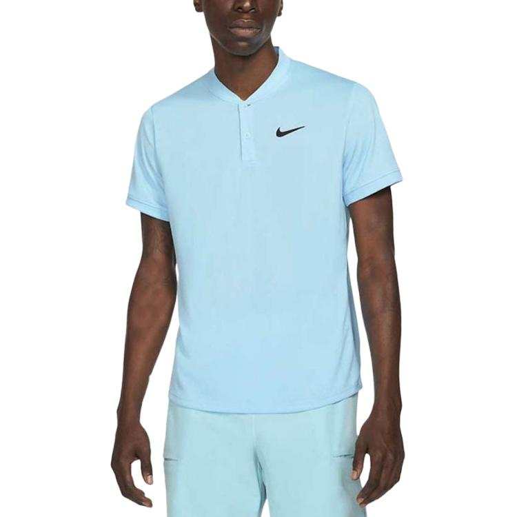 Nike Nike Dri Fit Tennis Tops Men's Blue Crew Neck Moderate
