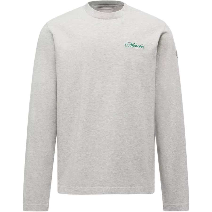 Moncler T Shirts Men's Gray Crew Neck