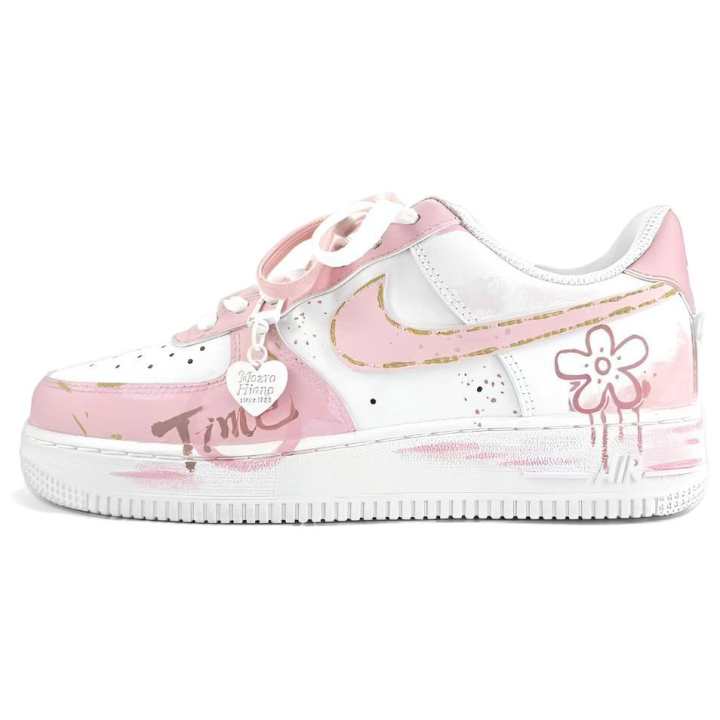 Nike Nike Air Force 1 Air Force 1, Pink Mist Flower Shadow Thermal Coverage Low top Skateboard Shoes Unisex Rose Pink