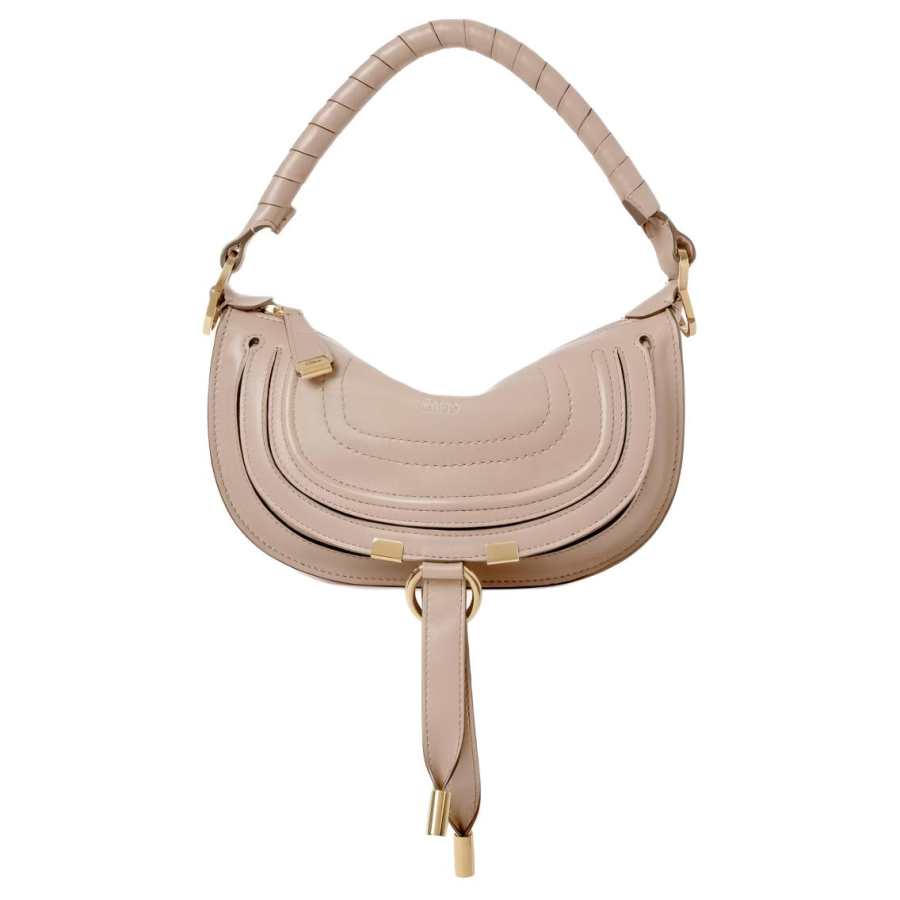 Chloé Chloe Marcie Calfskin Crossbody Bag, Shoulder Bag Mini Women's Wood Smoke