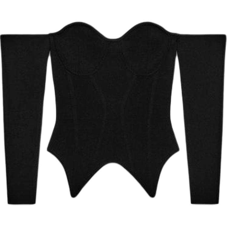 ZARA Knitwear Women's Black Strapless Top Moderate