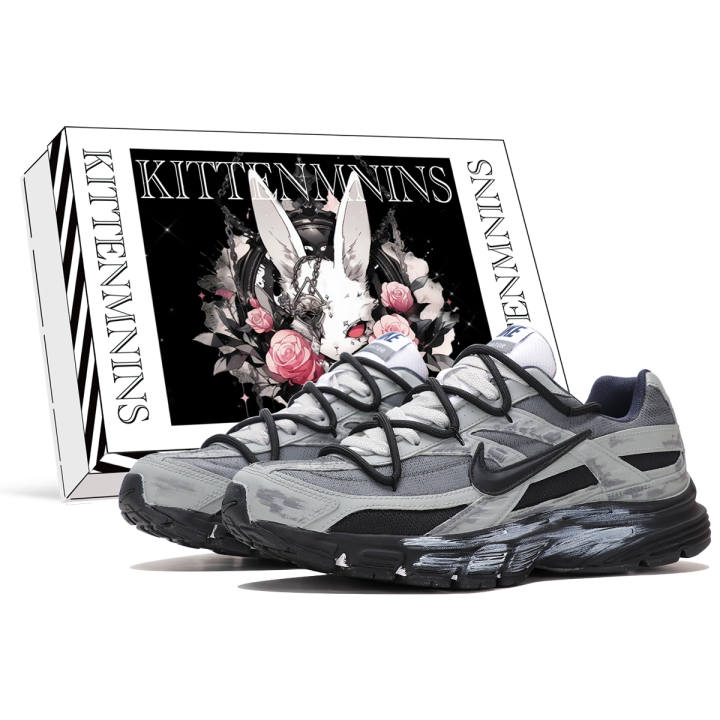 Nike Nike Initiator Cushioning Abrasion Resistant Low top Running Shoes Men's Black Gray