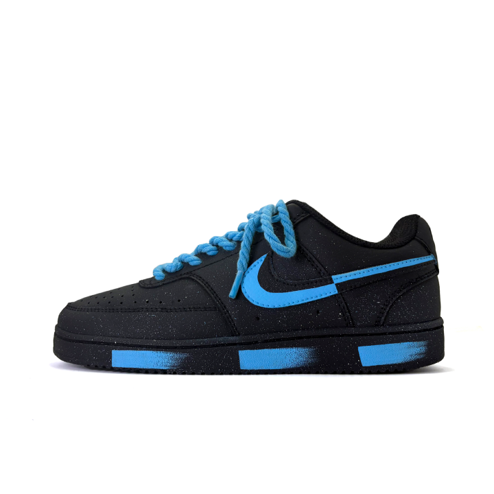 Nike Nike Court Vision Low Ice Blue, Niche, Spatter Effect Abrasion Resistant Slip Resistant Low top Skateboard Shoes Unisex