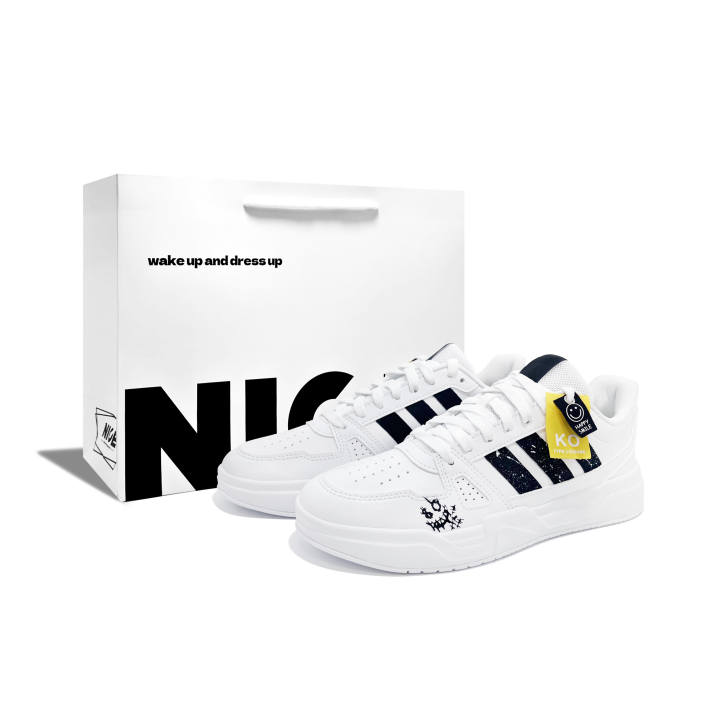 Adidas Adidas LITE BALLER Ink Dot R Pu Low top Skateboard Shoes Unisex White