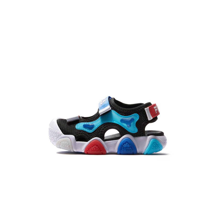 FILA KIDS SEASON FSW Fabric Children's Sandals Black/Fire Red Infant And Toddler