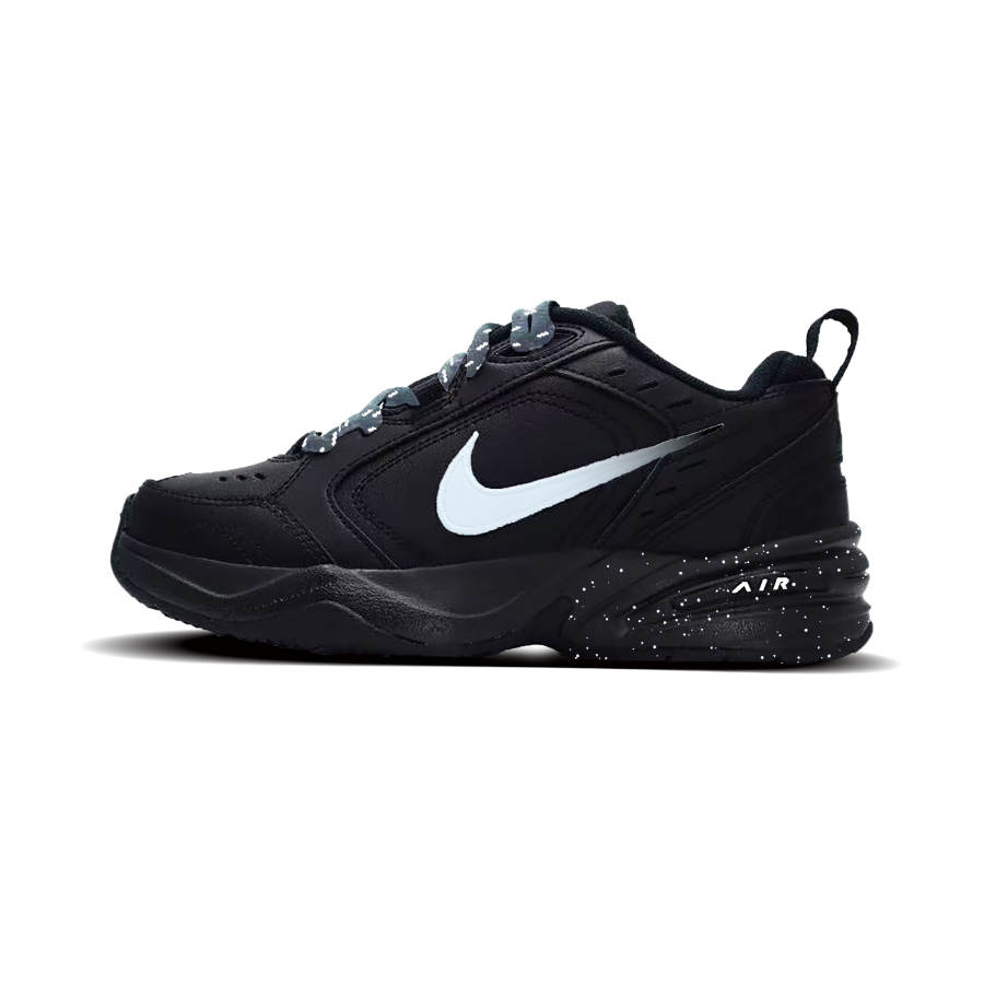 Nike Nike Air Monarch 4 Frost Gray Synthetic Leather Slip Resistant Low top Chunky Sneakers Unisex Black