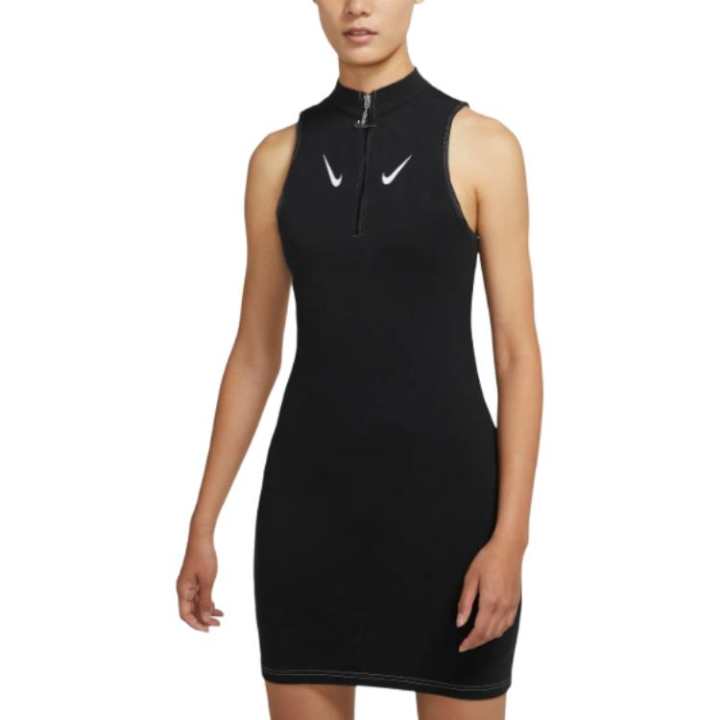 Nike Nike Sleeveless Dresses Women's Black Stand Collar Moderate Short Skirt
