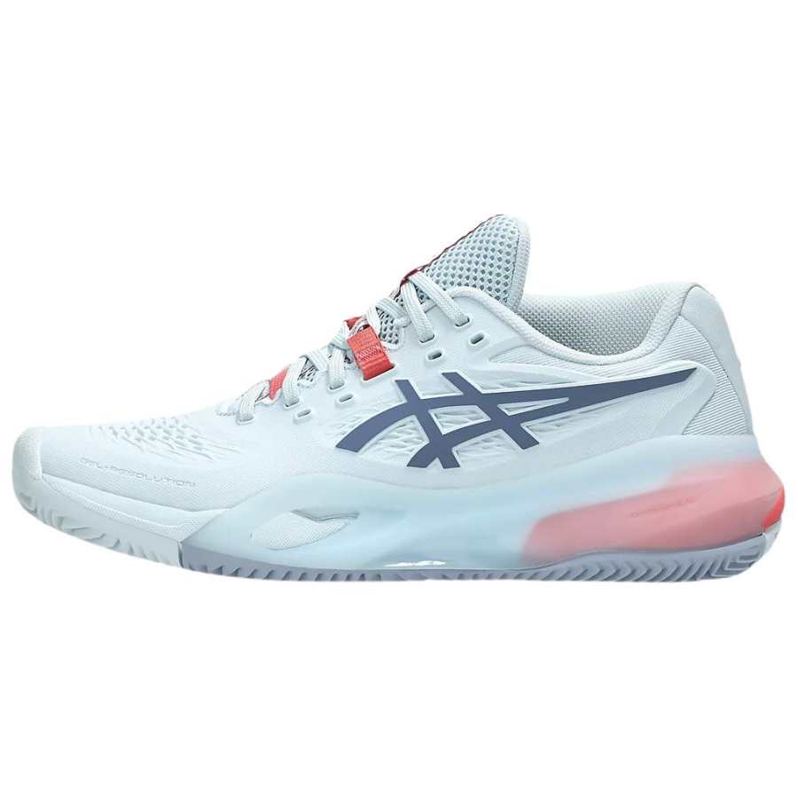 ASICS GEL RESOLUTION X CLAY Support Low top Tennis Shoes Women's Blue Pink