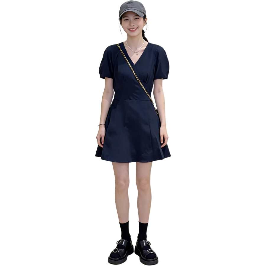 VENICEW Short Sleeved Dress Women's