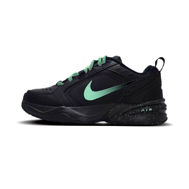 Nike Nike Air Monarch 4 Blue Night Synthetic Leather Slip Resistant Low top Chunky Sneakers Unisex Black