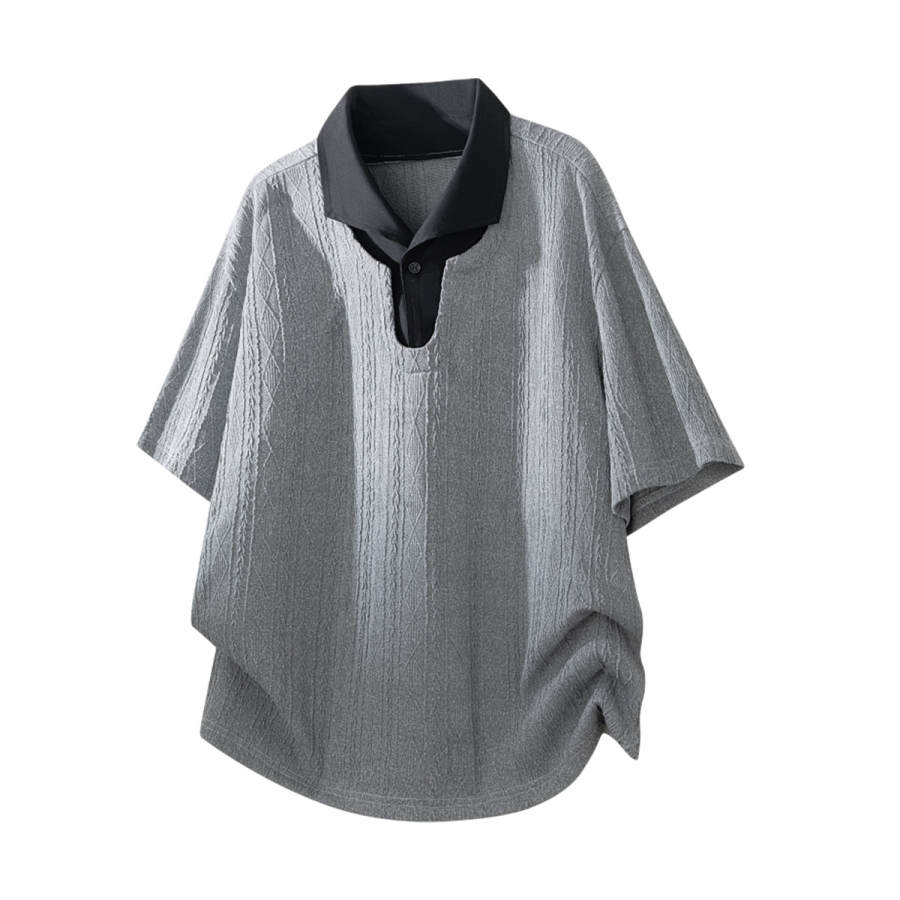 GWAF T Shirts Unisex Polo Collar Moderate Mock Two Piece