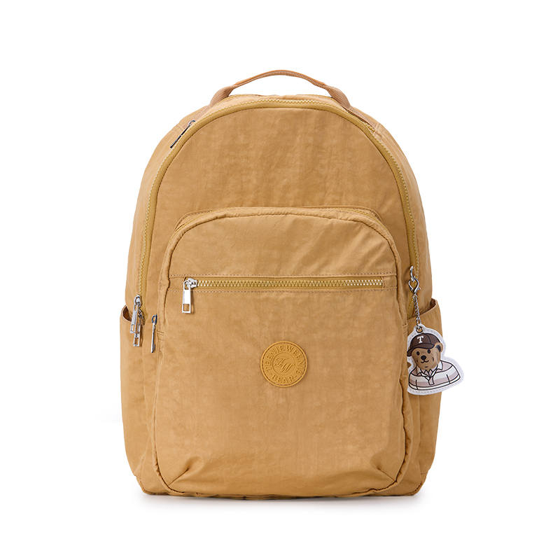 Teenie Weenie Fabric Backpack Regular Women's Ginger Yellow/Stone Gray/Sand Pink