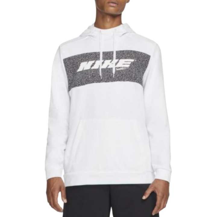 Nike Nike Dri Fit Sweatshirts Men's White Hooded Moderate Straight Fit