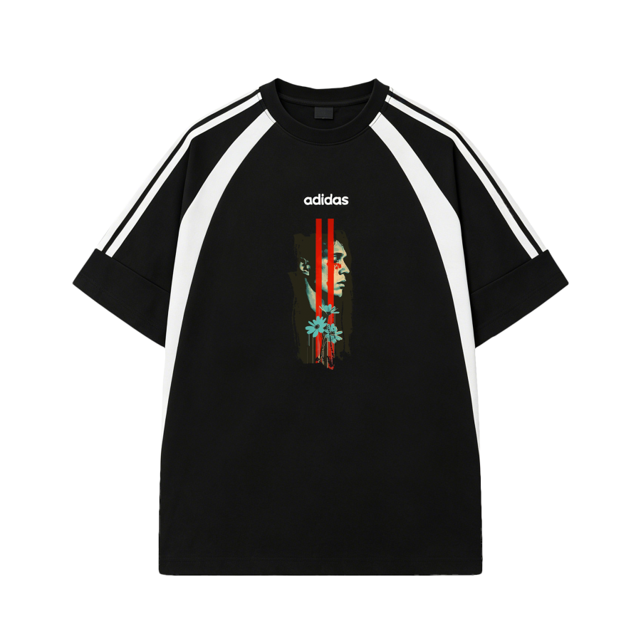 Adidas Adidas T Shirts Men's Black Crew Neck Moderate