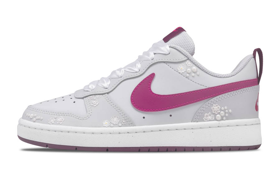 Nike Nike Court Borough Pearl Relief Synthetic Leather Kids' Skateboarding Shoes Teenagers