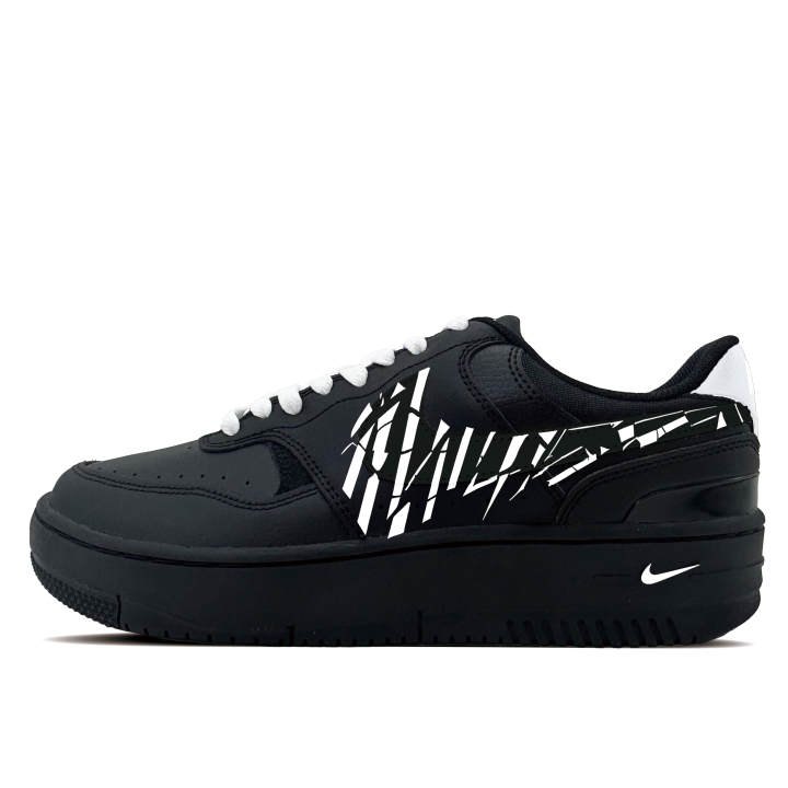 Nike Nike Gamma Force White Agreement Synthetic Leather Abrasion Resistant Low top Skateboard Shoes Women's Black