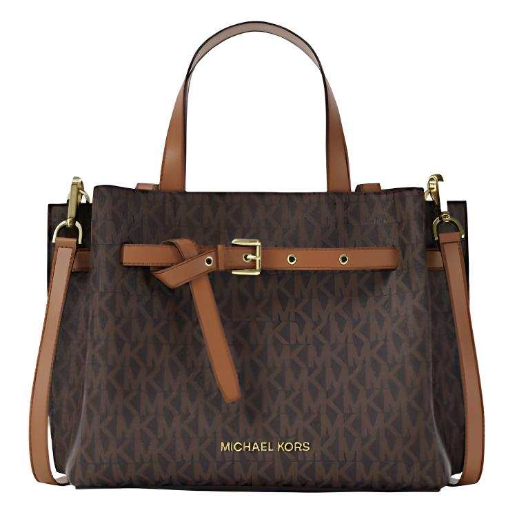 MICHAEL KORS Emilia Artificial Leather Handbag Small Women's Tan