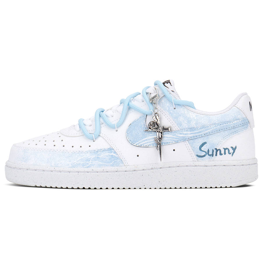 Nike Nike Court Vision 1 Sunny Sea Confession, Couple, Custom Exclusive Lightweight Breathable Low top Skateboard Shoes