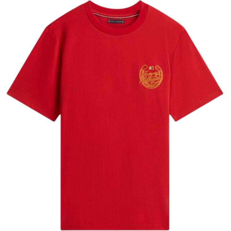 Tommy Hilfiger T Shirts Men's Red Crew Neck