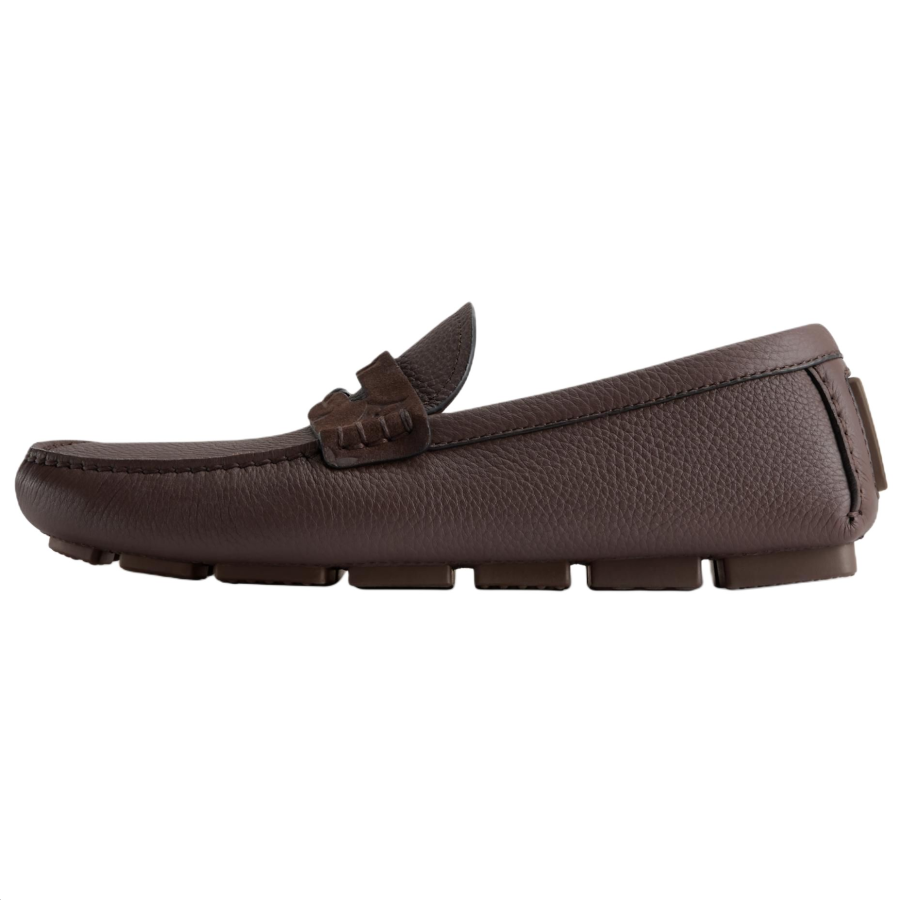 LOUIS VUITTON Monza Casual Leather Shoes Men's Chestnut