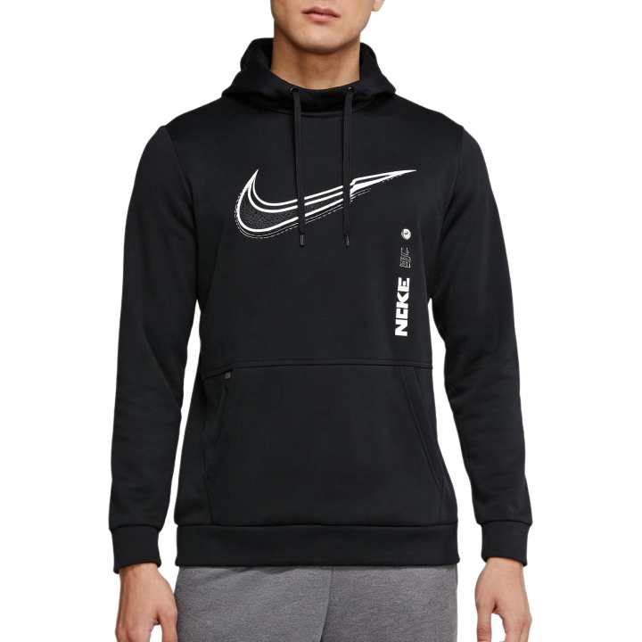 Nike Nike Sweatshirts Men's Black Hooded Moderate Straight Fit