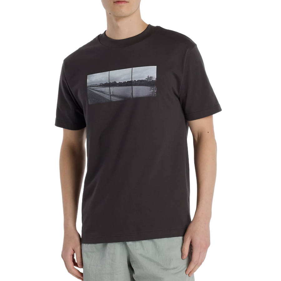 New Balance New Balance T Shirts Men's Faded Black Crew Neck Moderate