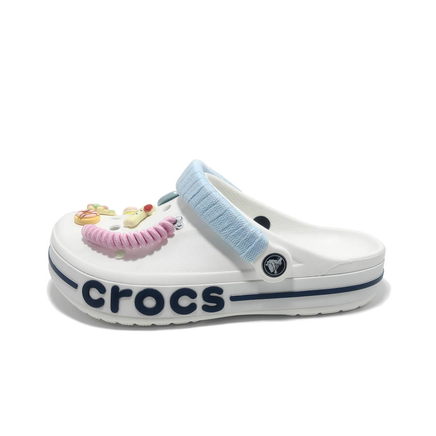 Crocs Crocs Bayaband Clog Cream Puff Lid EVA Clogs Unisex White Blue
