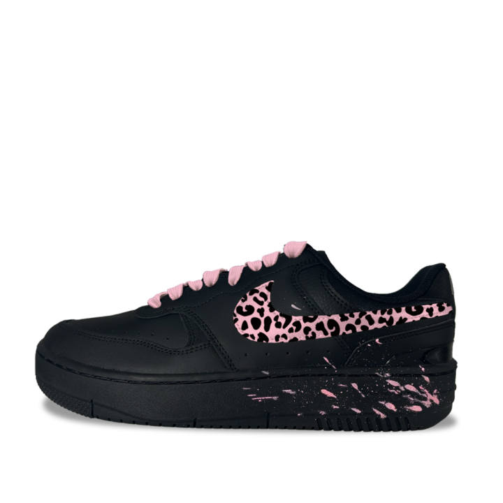 Nike Nike Gamma Force Leopard Shadow Graffiti 1 Synthetic Leather Low top Skateboard Shoes Unisex Black