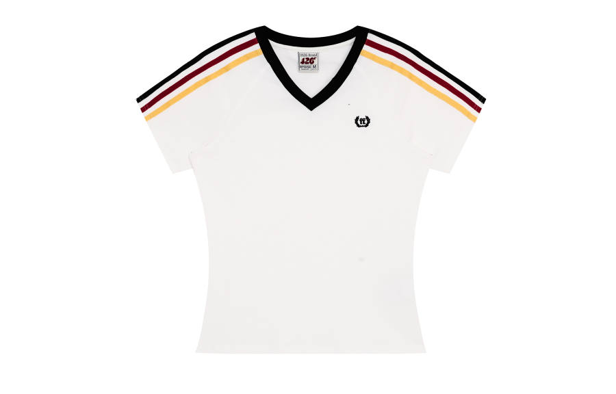 F426 T Shirts Women's V Neck Moderate Nipped In Waist