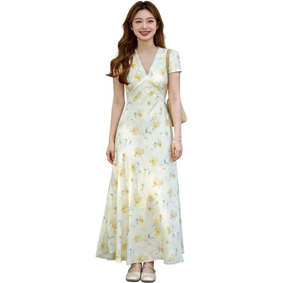 VENICEW Short Sleeved Dress Women's