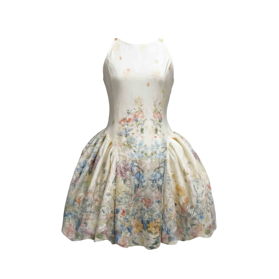 MTHE Sleeveless Dresses Women's Multicolor Crew Neck Moderate Short