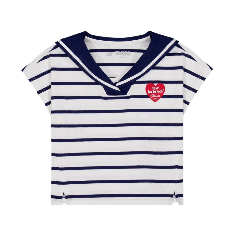New Balance New Balance Kids T Shirts Navy Collar Moderate