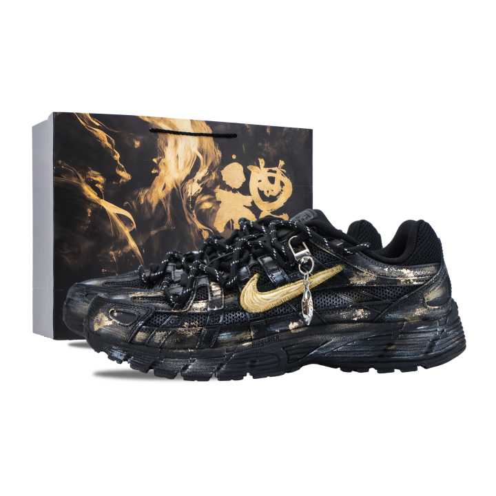 Nike Nike P 6000 Abrasion Resistant Slip Resistant Low top Running Shoes Men's Gold Black