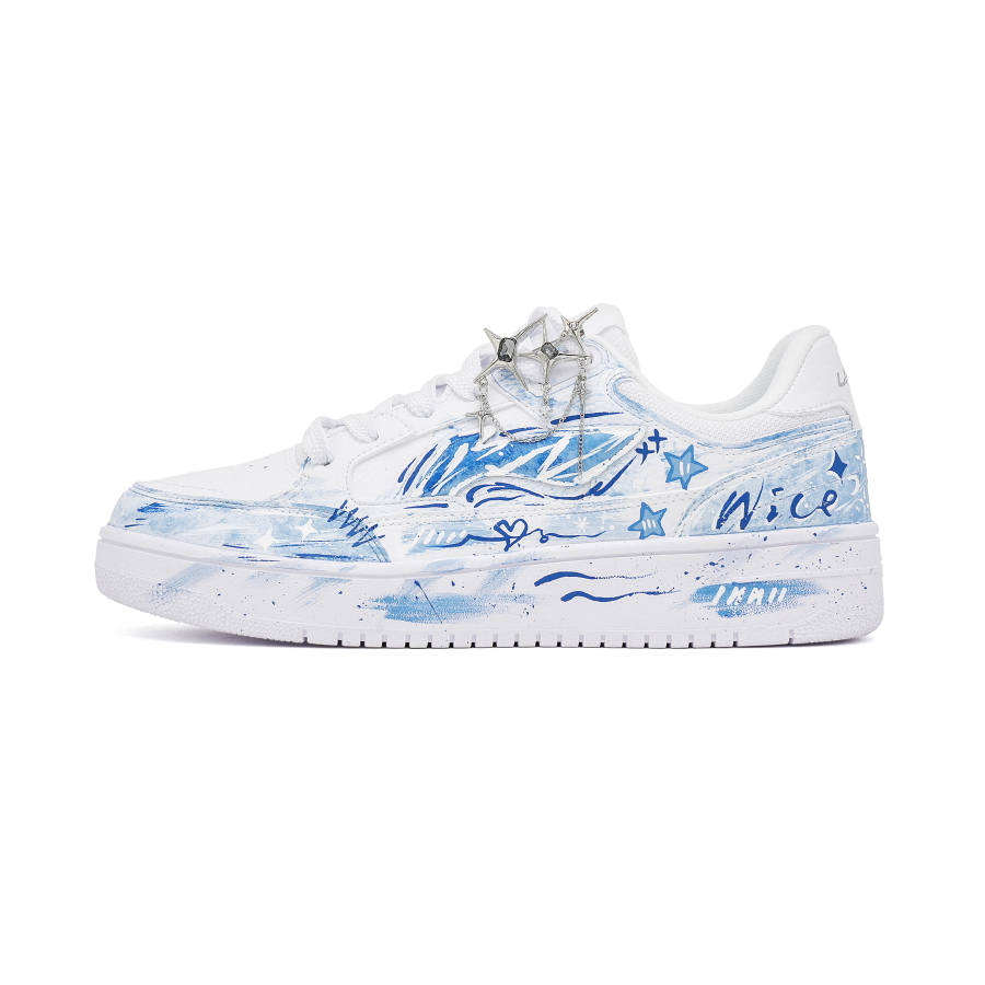 Li-Ning Li Ning Tianji Starry Sky Trail Synthetic Leather Abrasion Resistant Slip Resistant Low top Skateboard Shoes Unisex