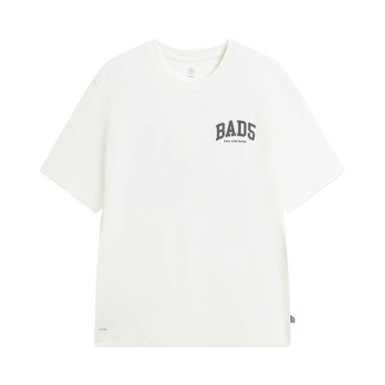 Li-Ning Li Ning BADFIVE T Shirts Men's Ivory Crew Neck Moderate