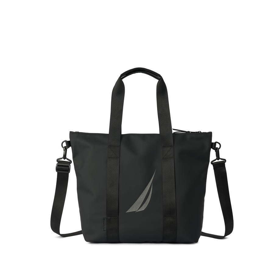 NAUTICA Coated Fabric Handbag Large Unisex Black/Blue/Gray Green/Khaki